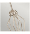Suspension Kichler Acier,verre à facettes transparent,aluminium Nickel poli