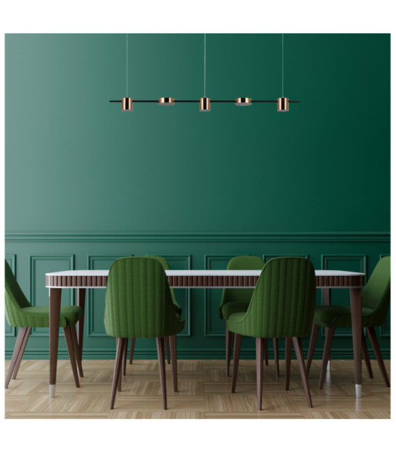 Lampada a sospensione Remdal Plastica, acciaio, alluminio Ottone