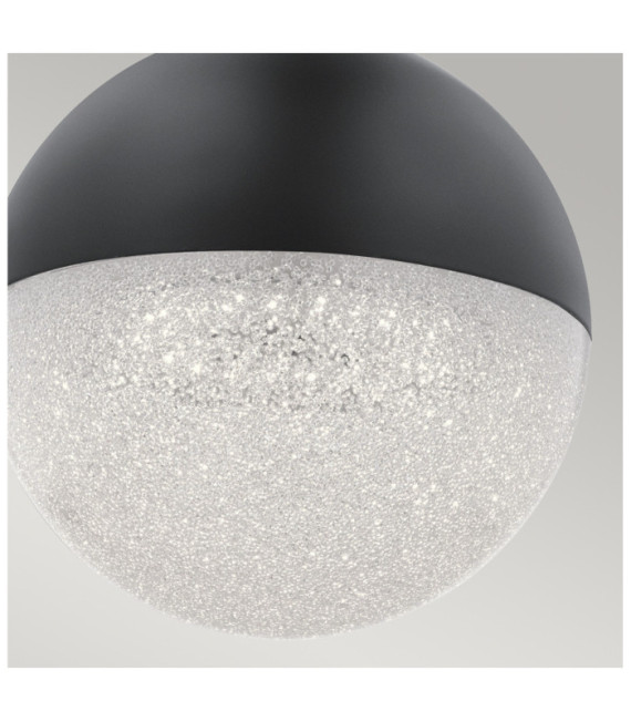 Kichler Pendelleuchte Eisen, Acryl mit Zirkonia-Chip, Aluminium Mattschwarz