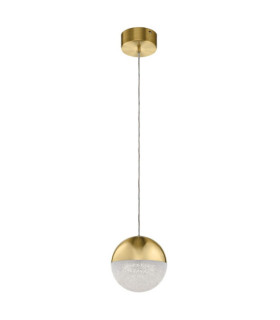 Lámpara colgante Kichler Hierro, acrílico con chip de circonita, aluminio Oro champán