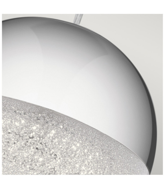 Suspension Kichler Fer,acrylique avec puce de zircone,aluminium Chrome poli