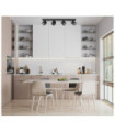 Barre de spots Aveiro Acier,Aluminium Noir
