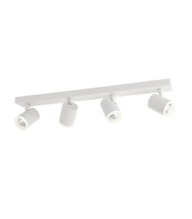 Barra faretto Helvia Plastica, acciaio, alluminio Bianco