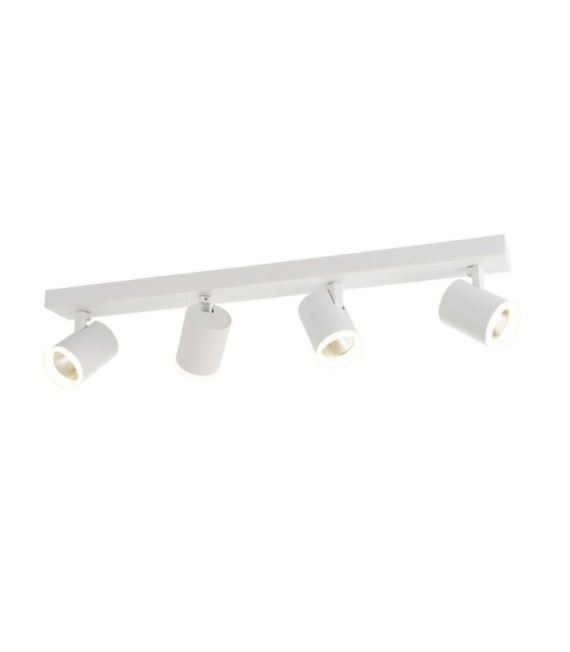Barra faretto Helvia Plastica, acciaio, alluminio Bianco