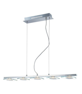 Lampada a sospensione LED Bill. Lega metallica cromata
