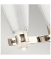 Kichler wall light Aluminum, steel, transparent faceted glass Polished nickel