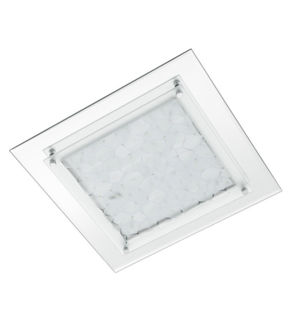 Penate ceiling light Glass, metal alloy Chrome