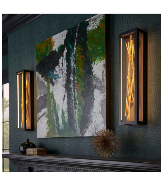 Hinkley LED-Wandleuchte Steel Black und Gold Gold