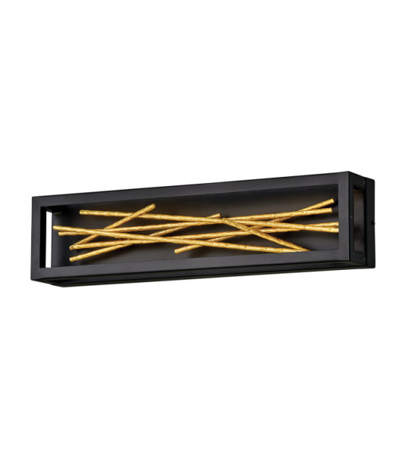 Hinkley LED-Wandleuchte Steel Black und Gold Gold
