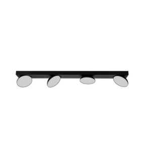 Castelio spotlight bar Plastic, steel, aluminum Black