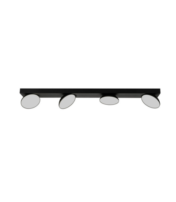 Barra faretto Castelio Plastica, acciaio, alluminio Nero