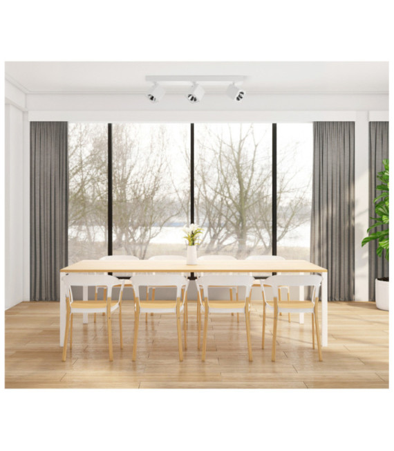 Aveiro Strahlerleiste Stahl, weißes Aluminium