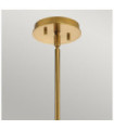 Kichler pendant light Satin engraved opal glass, steel Fox Gold