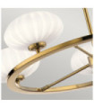 Kichler pendant light Satin engraved opal glass, steel Fox Gold