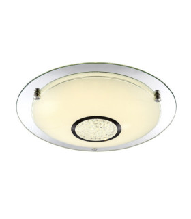 Plafonnier Minako Cristal,alliage métallique,verre Blanc