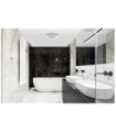 Minako Crystal ceiling light, metal alloy, White glass