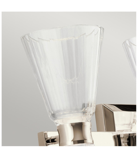 Kichler wall light Aluminum, steel, transparent faceted glass Polished nickel