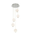 Rosario pendant lamp Glass, steel, aluminum Chrome