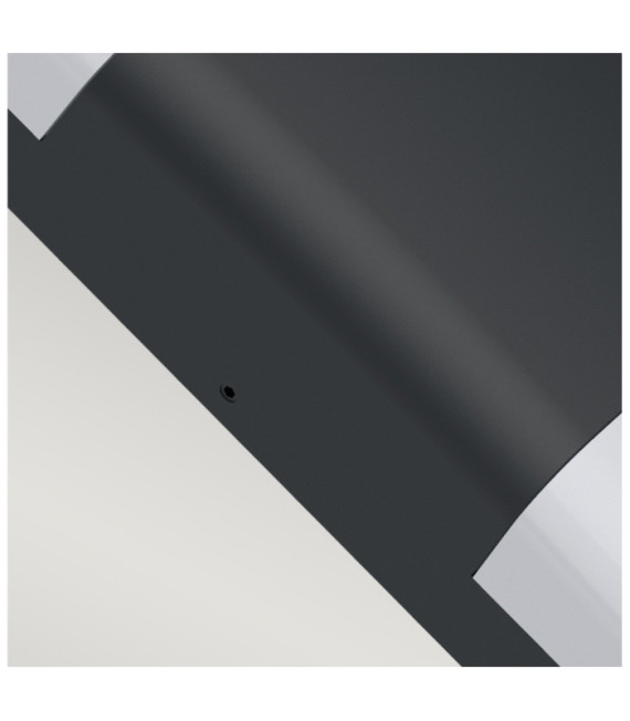 Außenwandleuchte Lars Polycarbonatlinse, Aluminiumdruckguss Schwarz