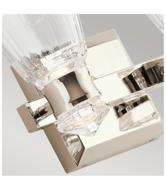 Kichler wall light Aluminum, steel, transparent faceted glass Polished nickel