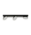 Barre de spots Castelio Plastique,acier,aluminium Noir