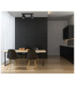 Spot Aveiro Acier,Aluminium Noir