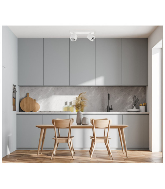 Spot Aveiro Steel, White Aluminum