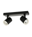 Spot Helvia Plastique,acier,aluminium Noir