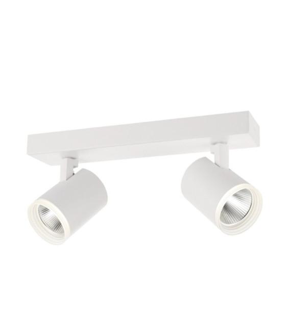 Foco Helvia Plástico, acero, aluminio Blanco