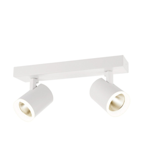 Foco Helvia Plástico, acero, aluminio Blanco