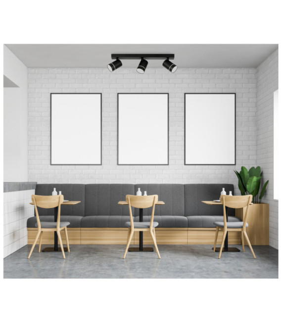 Barre de spots Selma Acier,Aluminium Noir