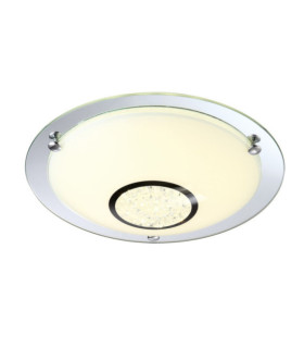 Lámpara de techo Minako Crystal, aleación de metal, cristal blanco