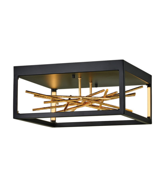 LED ceiling light Hinkley Steel Black and gold gold