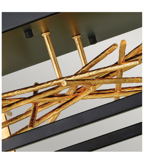 LED-Deckenleuchte Hinkley Steel Schwarz und Goldgold