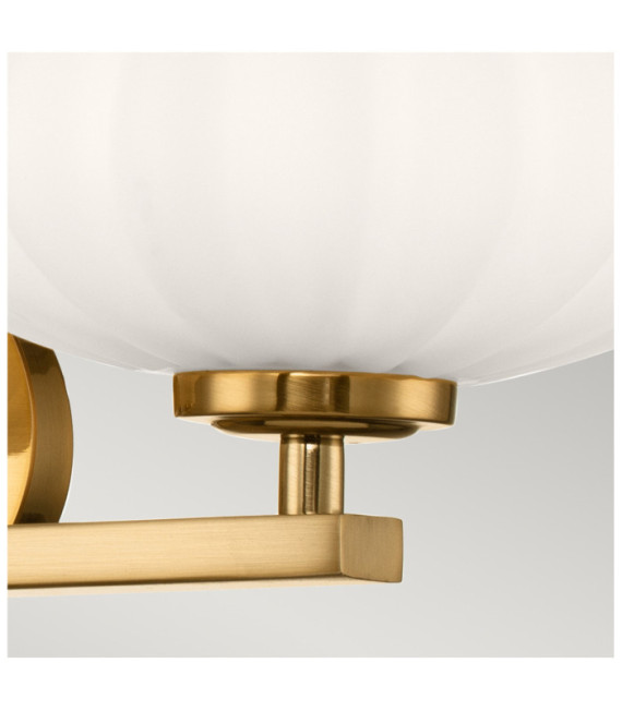 Lampada da parete Bagno Kichler Acciaio, vetro opalino satinato Fox Gold