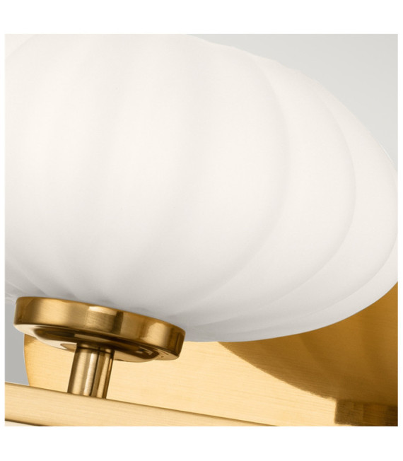 Wall light Bathroom Kichler Steel, satin etched opal glass Fox Gold
