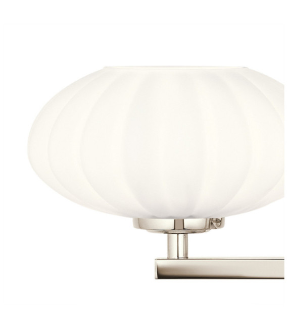 Wall light Bathroom Kichler Steel, satin etched opal glass Polished chrome