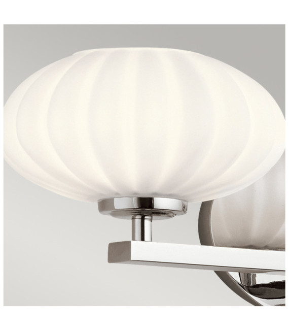 Aplique de baño Kichler Acero, cristal opalino satinado Cromo brillo