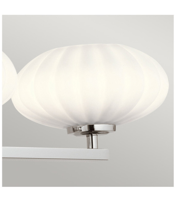 Aplique de baño Kichler Acero, cristal opalino satinado Cromo brillo