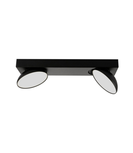 Foco Castelio Plástico, acero, aluminio Negro