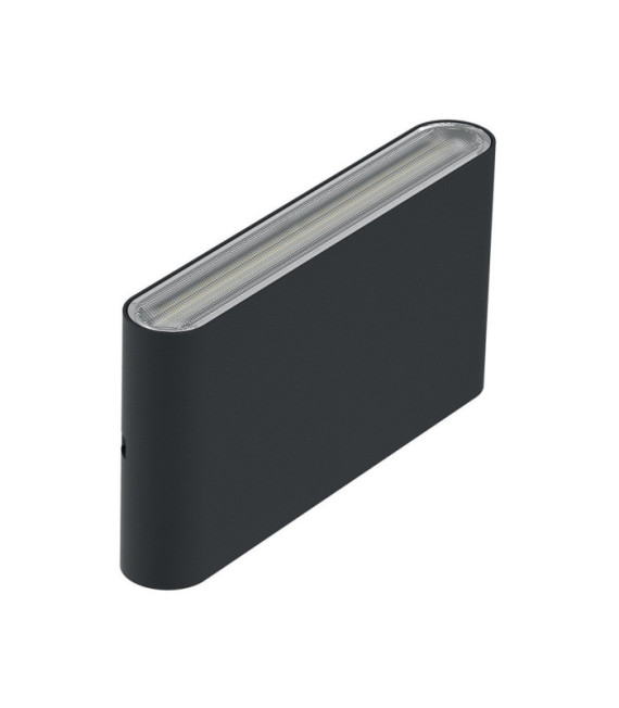 Jens Außenwandleuchte Polycarbonatlinse, Aluminiumdruckguss Schwarz