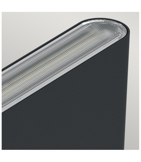 Jens exterior wall light Polycarbonate lens, die-cast aluminum Black