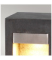 Parkstone Outdoor Floor Lamp Glass, 316 Stainless Steel, Basalt Basalt Stone with Stainless Steel