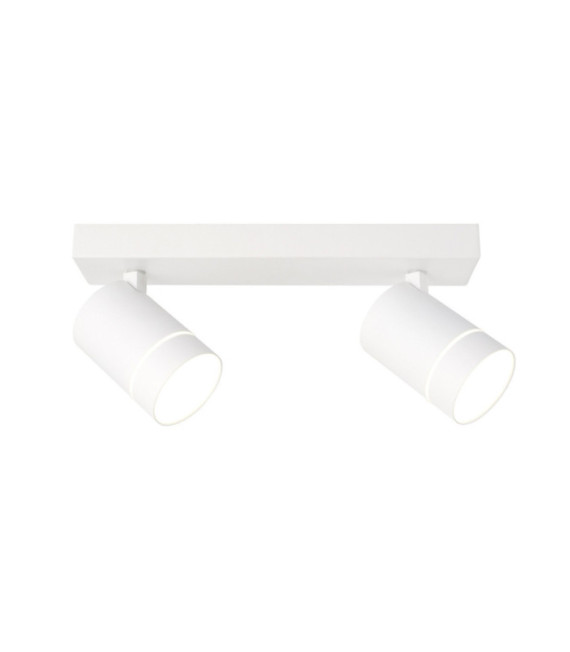 Spot Selma Acier,Aluminium Blanc