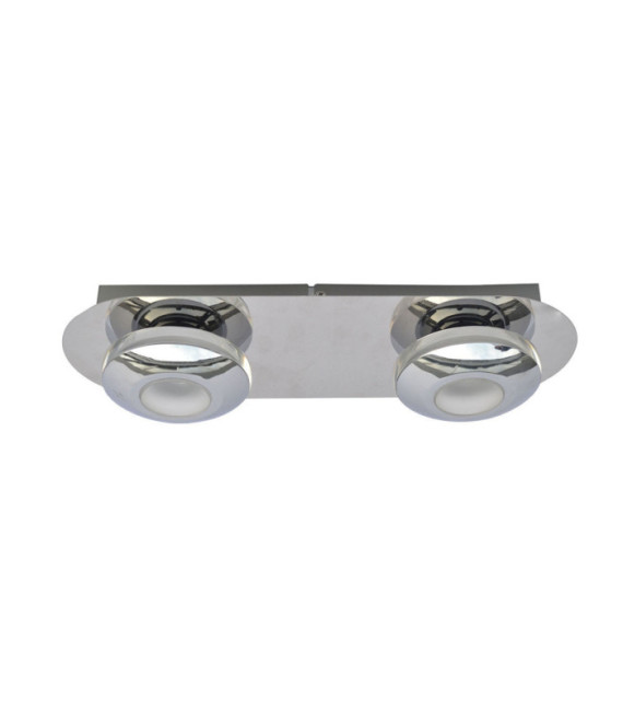 Plafoniera Calvin Lega di metallo Cromo