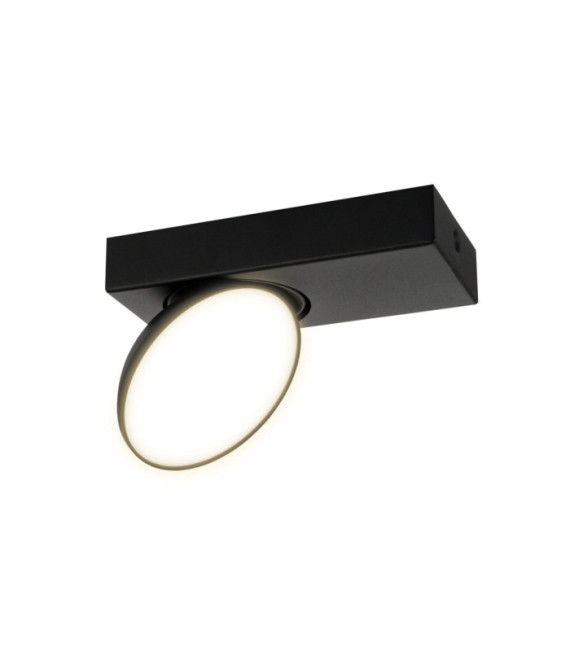 Castelio spotlight Plastic, steel, aluminum Black