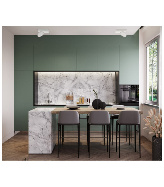 Spotlight Castelio Plastic, steel, aluminum White