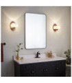 Wall light Bathroom Kichler Steel, satin etched opal glass Fox Gold