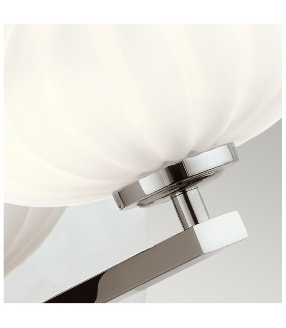 Aplique de baño Kichler Acero, cristal opalino satinado Cromo brillo