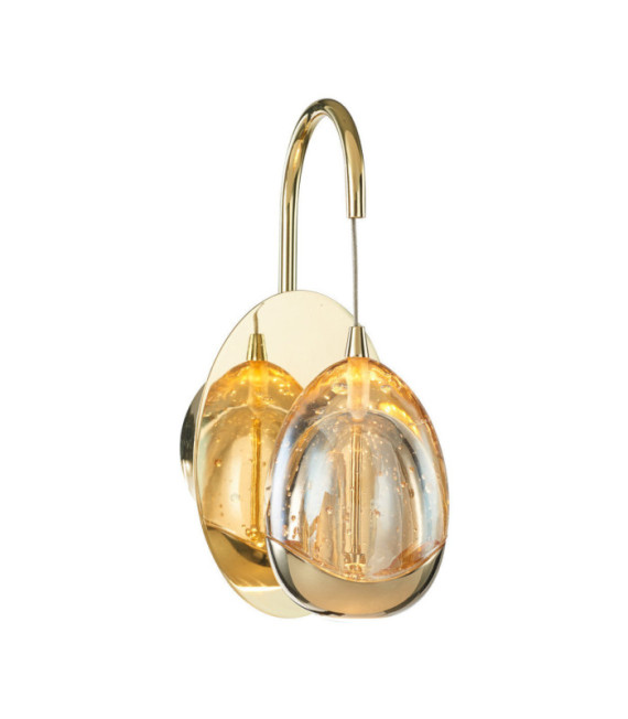 Lampada da parete Huelto Acrilico, acciaio, alluminio Oro champagne